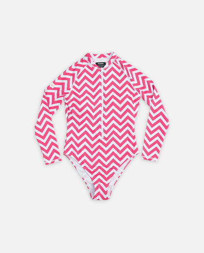 WOMAN SWIMSUIT LONG SLEEVE - Zigzag Riviera