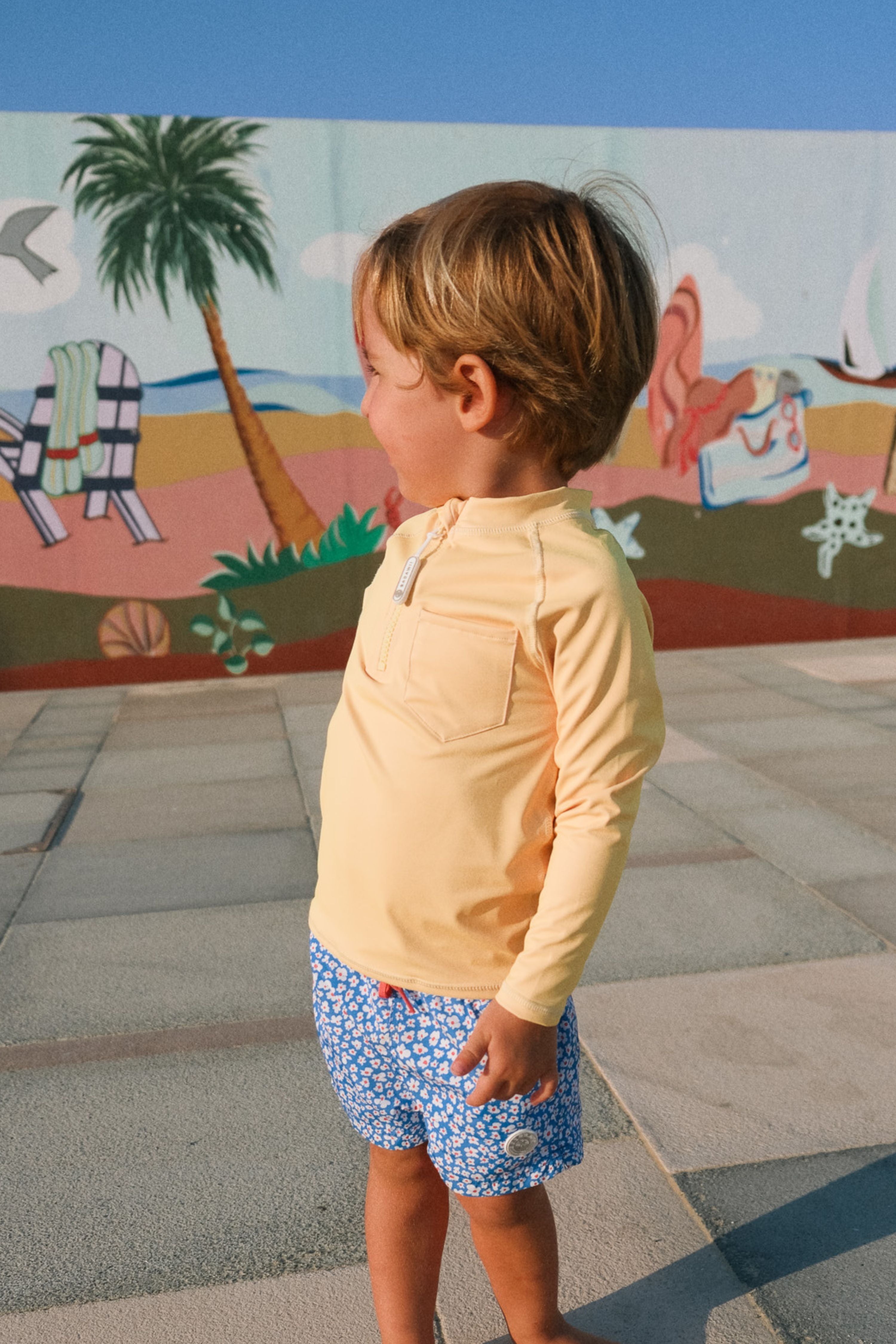 BOY UV T-SHIRT - LONG SLEEVE - Sunshine Yellow