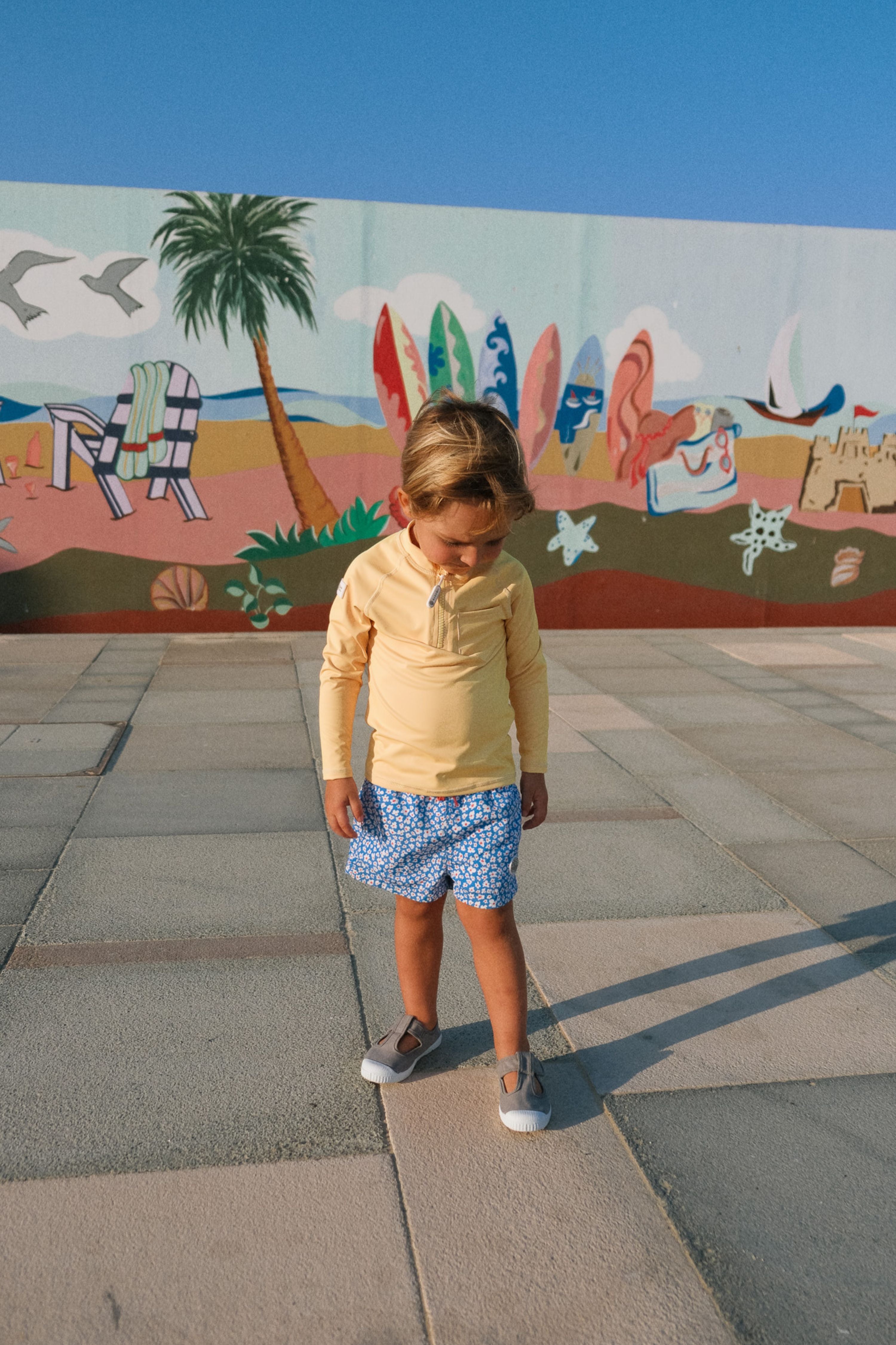 BOY UV T-SHIRT - LONG SLEEVE - Sunshine Yellow