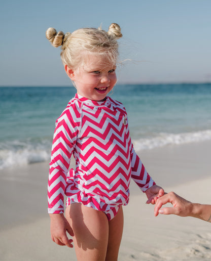 GIRL SWIMSUIT 2 PIECE SET - Zigzag Riviera