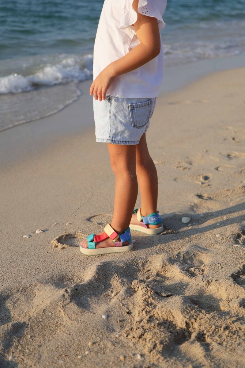 Beach Sandals - Multicolor Stripes - Badawii UAE