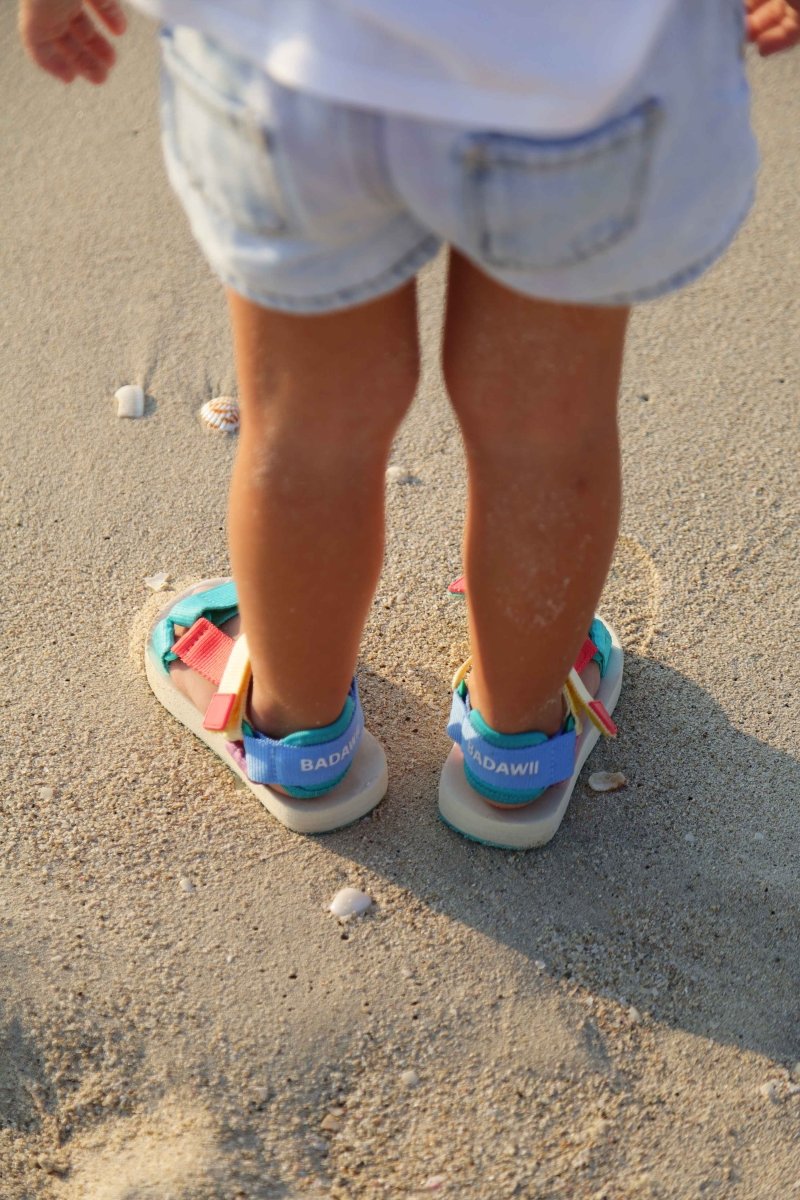 Beach Sandals - Multicolor Stripes - Badawii UAE