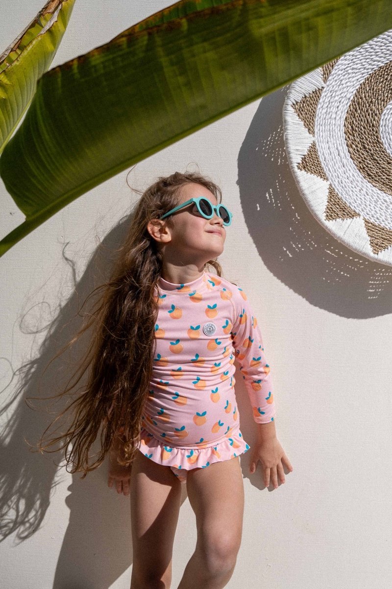 Girl swimsuit 2 piece set - Sweet Peach - Badawii UAE