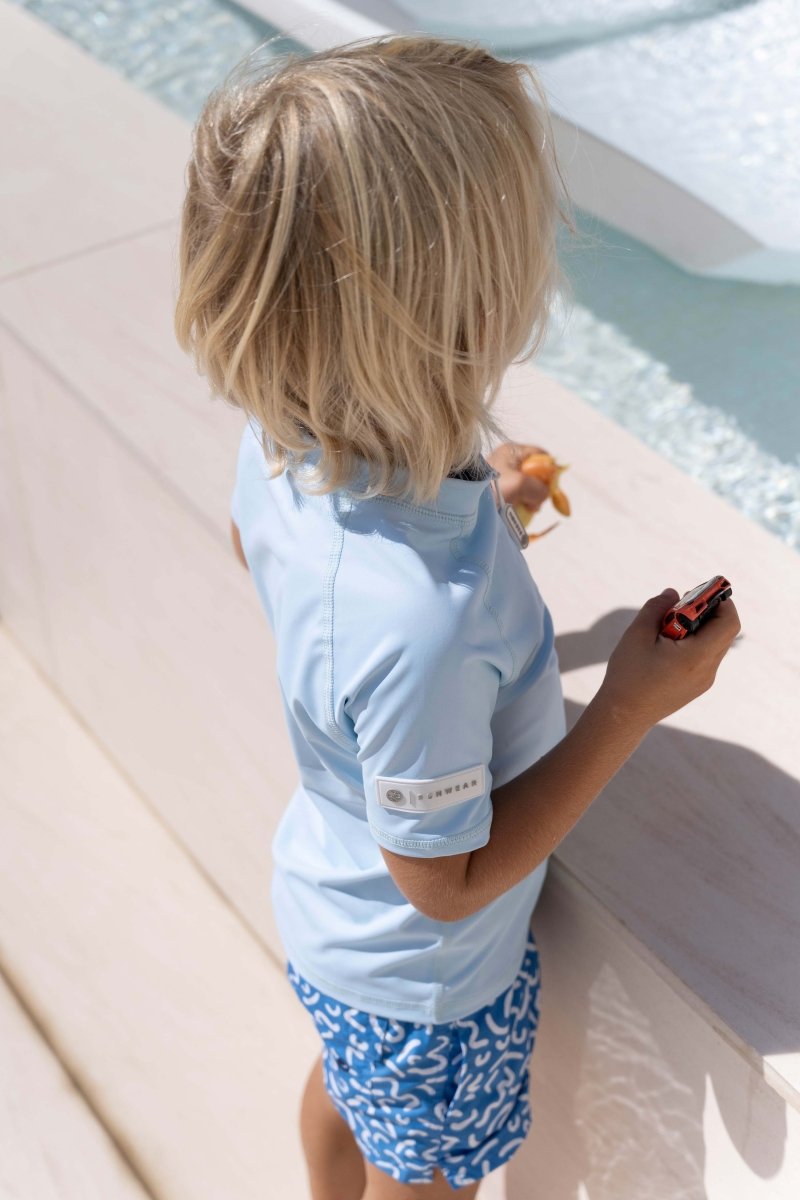 Kids UV T-Shirt - Short sleeve - Fresh Blue - Badawii UAE