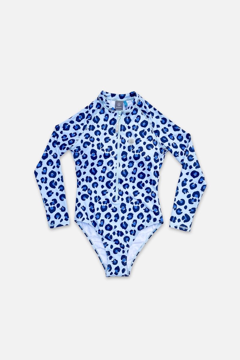 Woman swimsuit - Long sleeve - Animal Print Blue - Badawii UAE