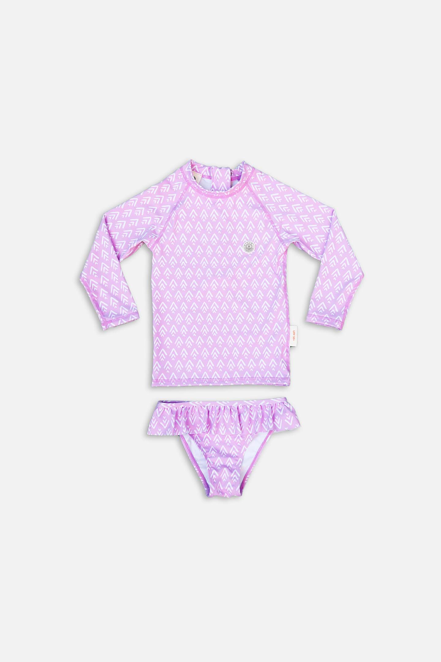 Girl swimsuit 2 piece - Geo Purple