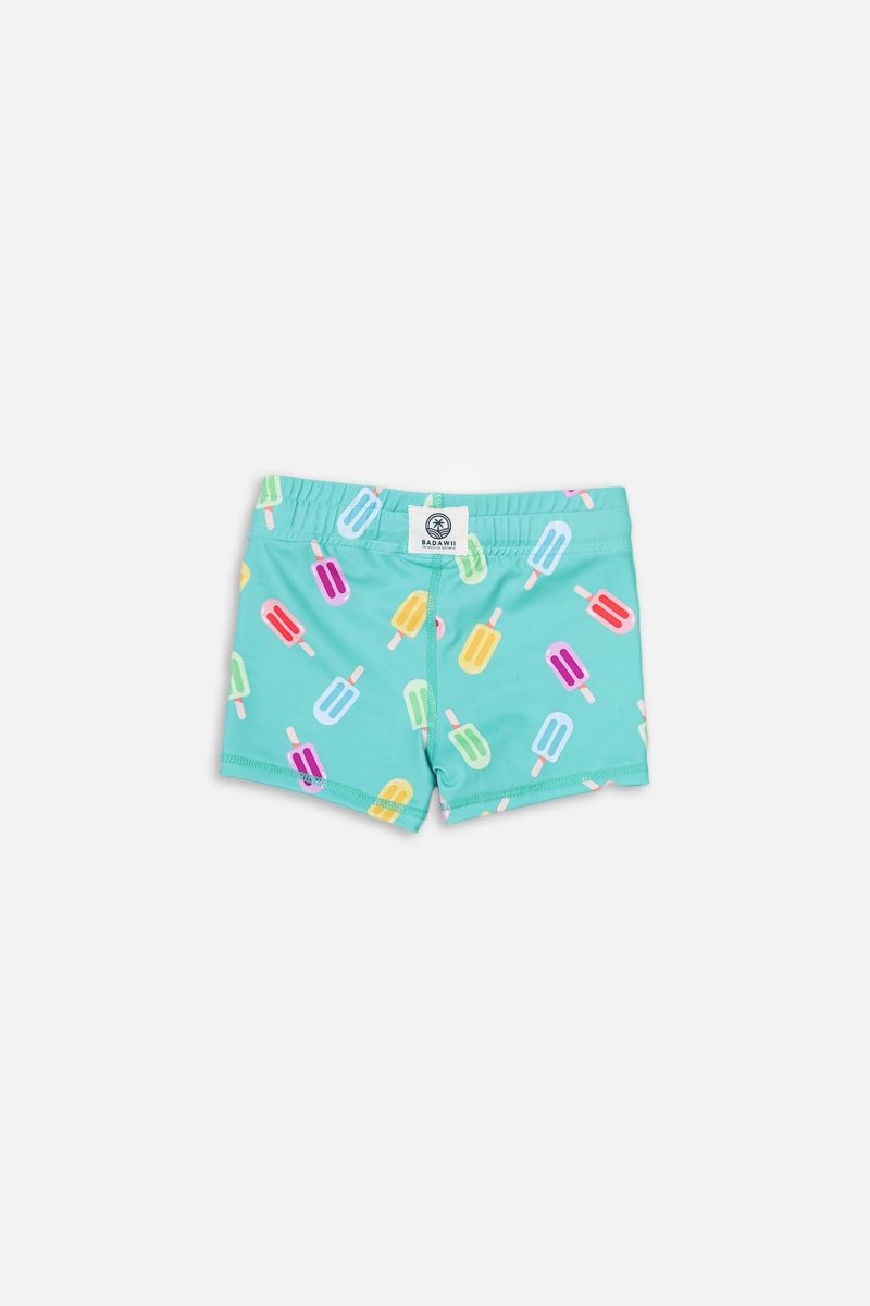 Baby Boy Swim Shorts - Happy Popsicle Green - Badawii UAE