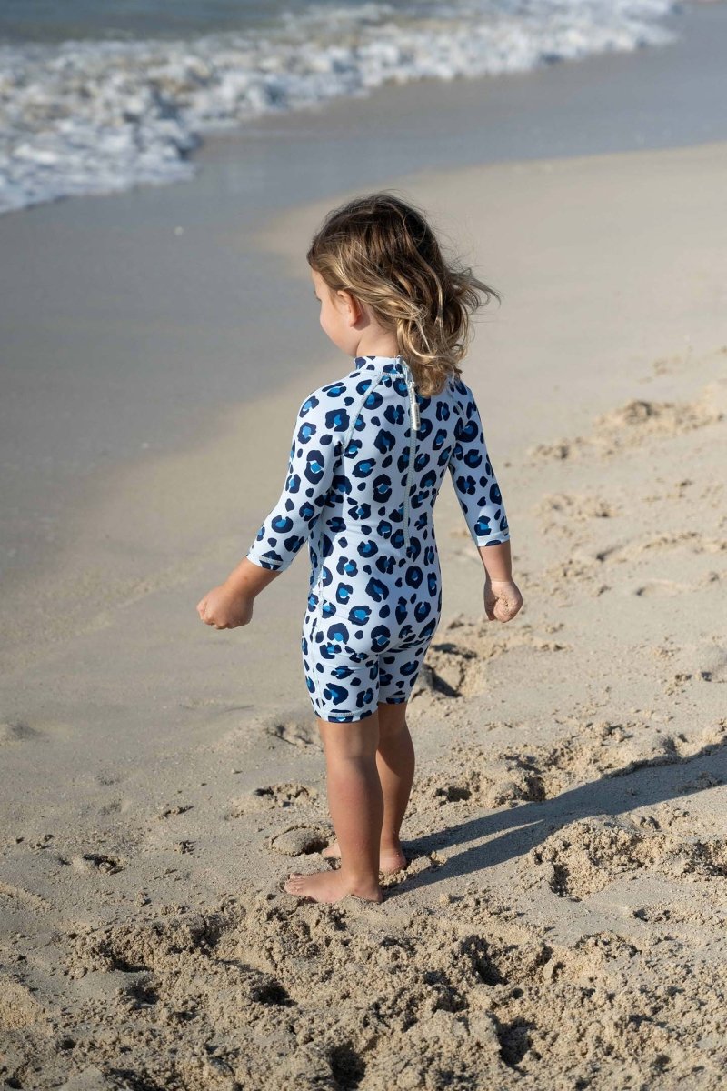 Baby Swimsuit - Animal Print Blue - Badawii UAE