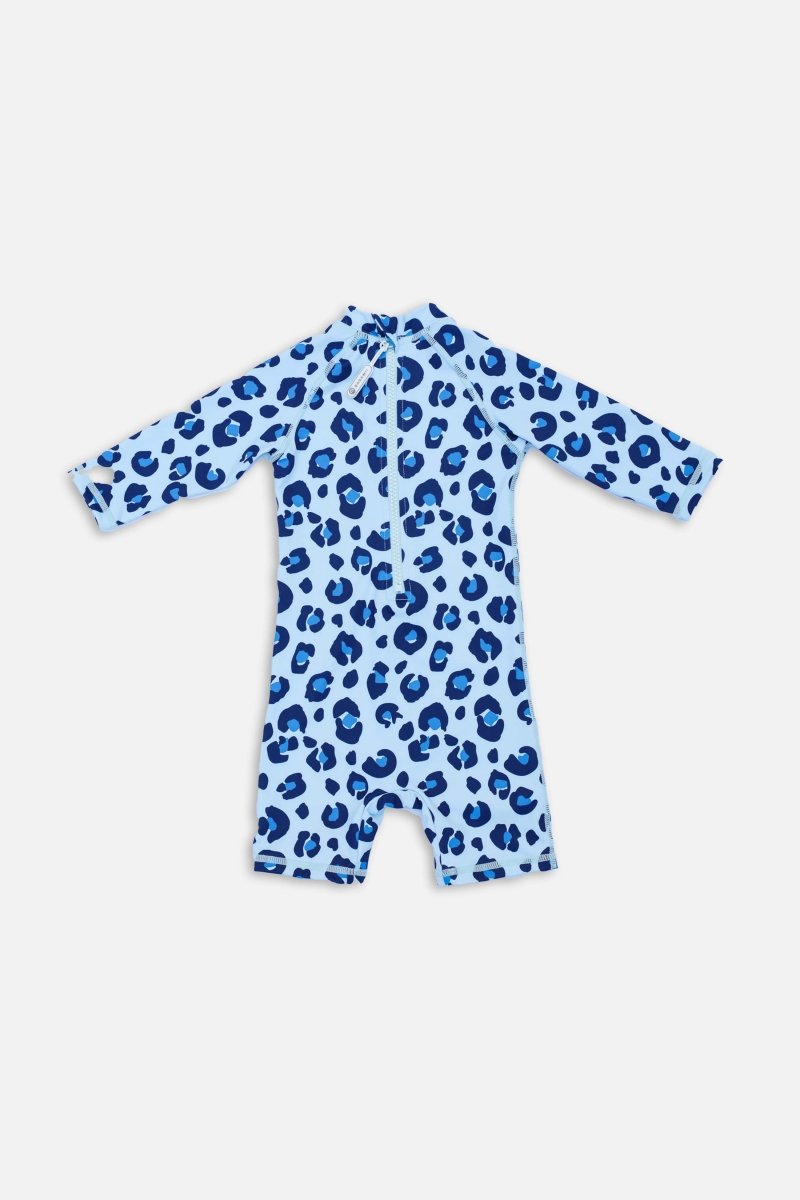 Baby Swimsuit - Animal Print Blue - Badawii UAE