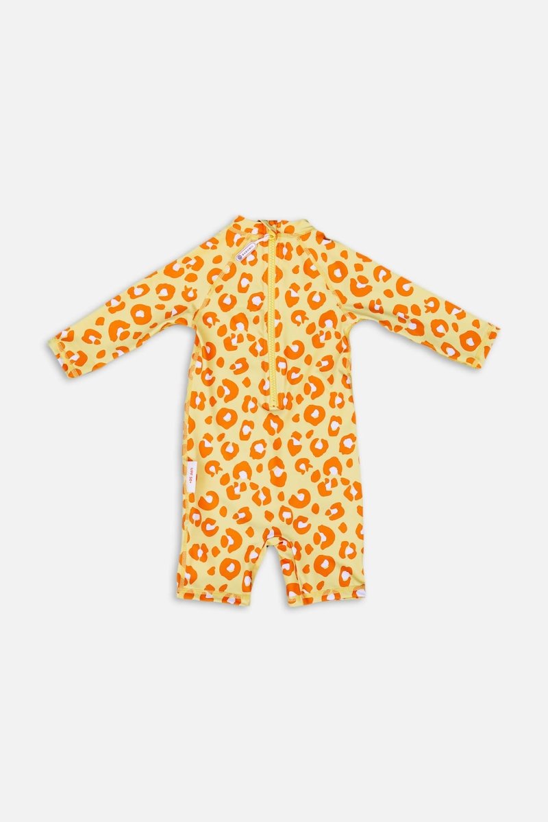 Baby Swimsuit - Animal Print Yellow - Badawii UAE