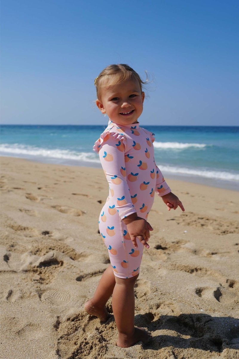 Baby Swimsuit with Ruffles - Peach love - Badawii UAE