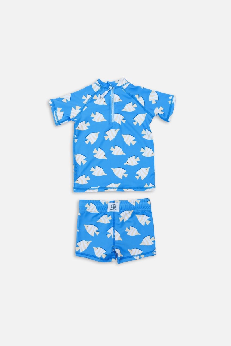 Boy set 2 piece set - Yellow fish - Badawii UAE