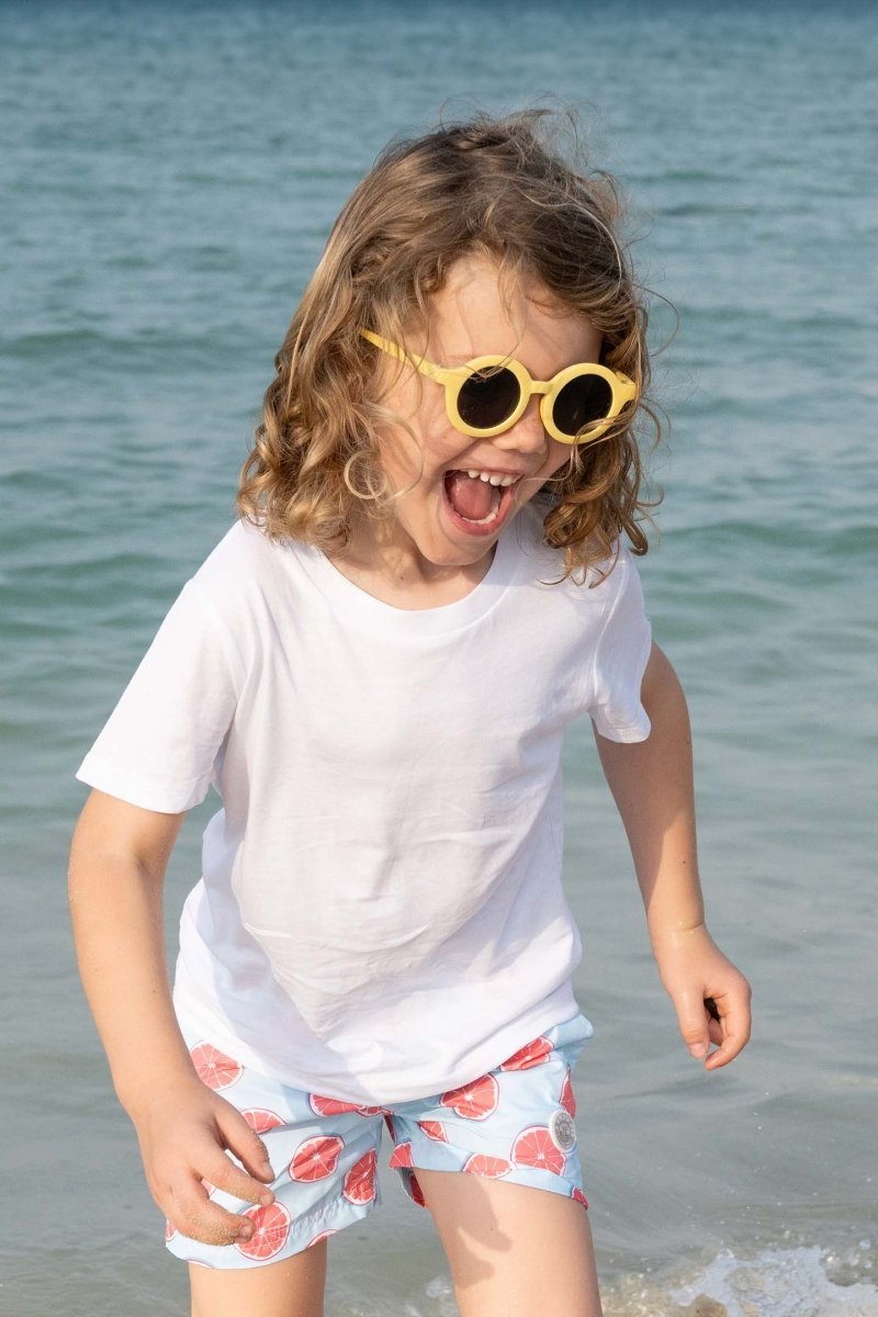 Flexible Kids Sunglasses - Yellow - Badawii UAE