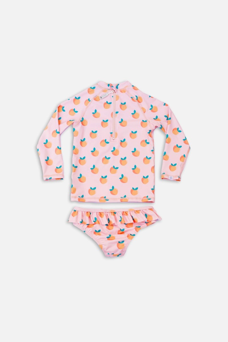 Girl swimsuit 2 piece set - Sweet Peach - Badawii UAE