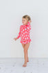 Girl swimsuit 2 piece - Summer love red - Badawii UAE