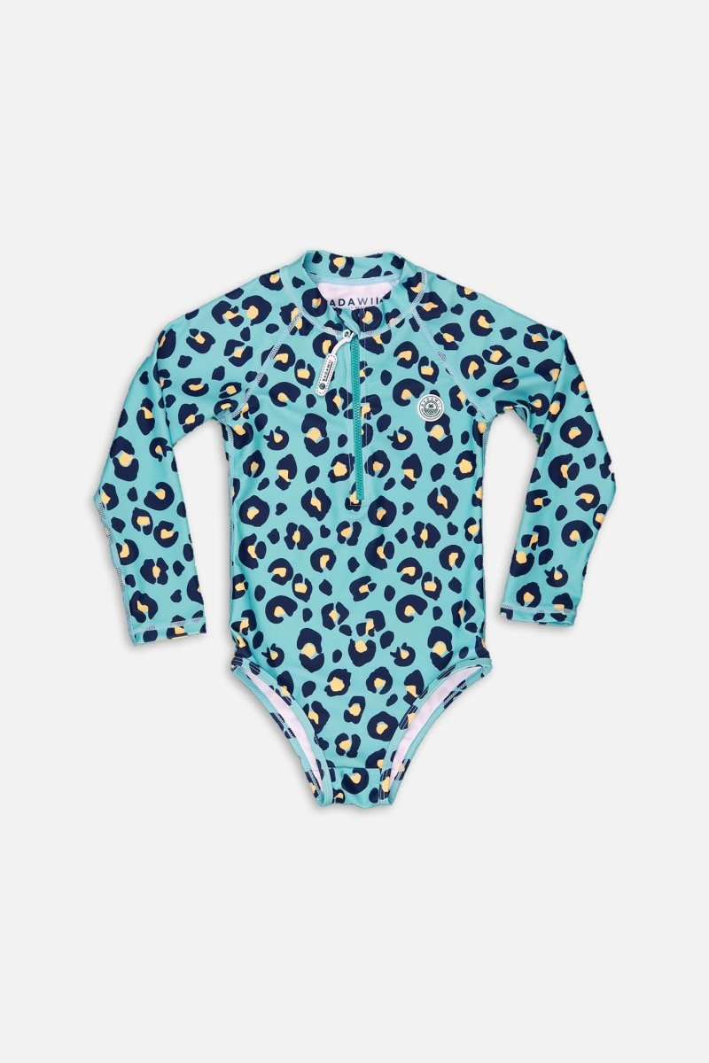 Girl swimsuit - Animal print Blue - Badawii Beachwear