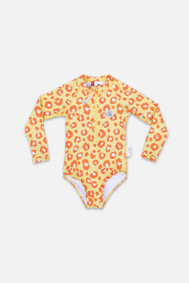 Girl swimsuit - Animal print Yellow - Badawii UAE