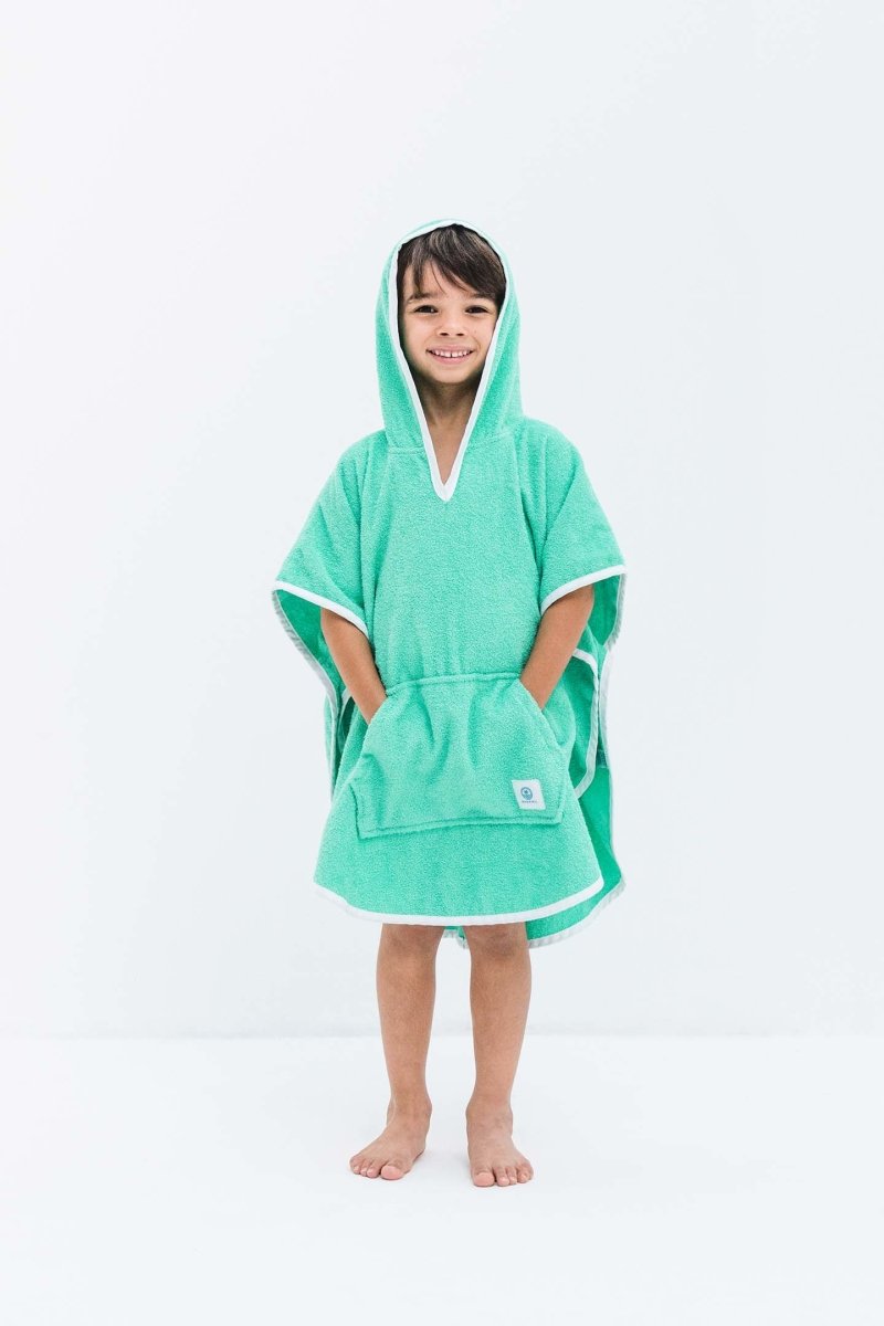 Kids Poncho - Biscay Green - Badawii Beachwear