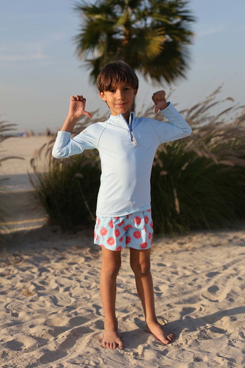 Kids Swim Shorts - Sweet Pomelo light blue - Badawii UAE