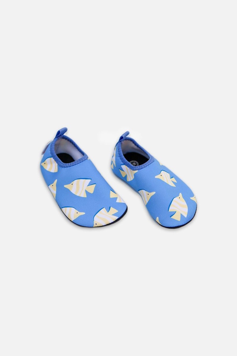 Kids Swimshoes - Yellow Fish BLUE - Badawii UAE