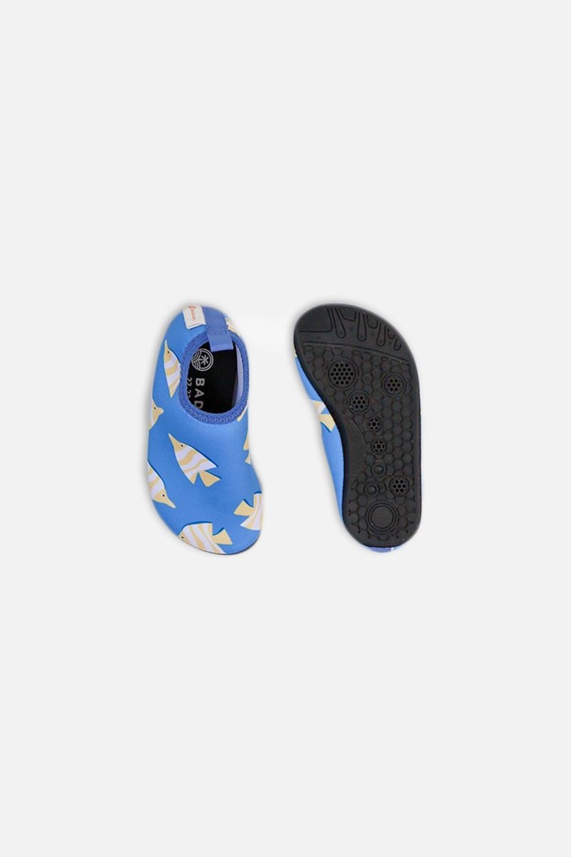 Kids Swimshoes - Yellow Fish BLUE - Badawii UAE