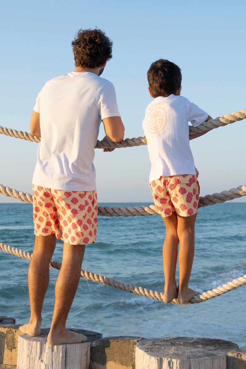 Men Swim Shorts - Beach Shells - Badawii UAE