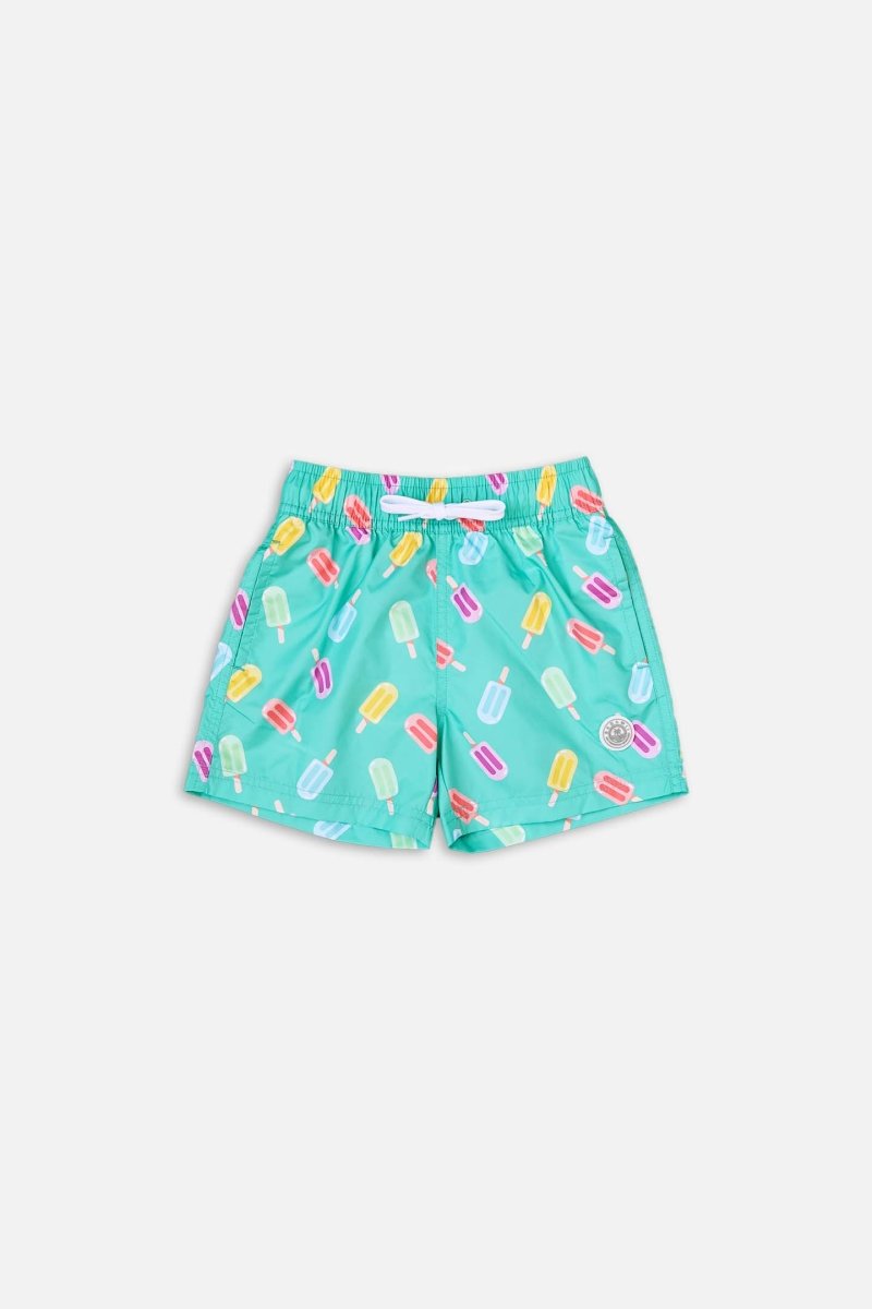 Men Swim Shorts - Happy Popsicle Green - Badawii UAE