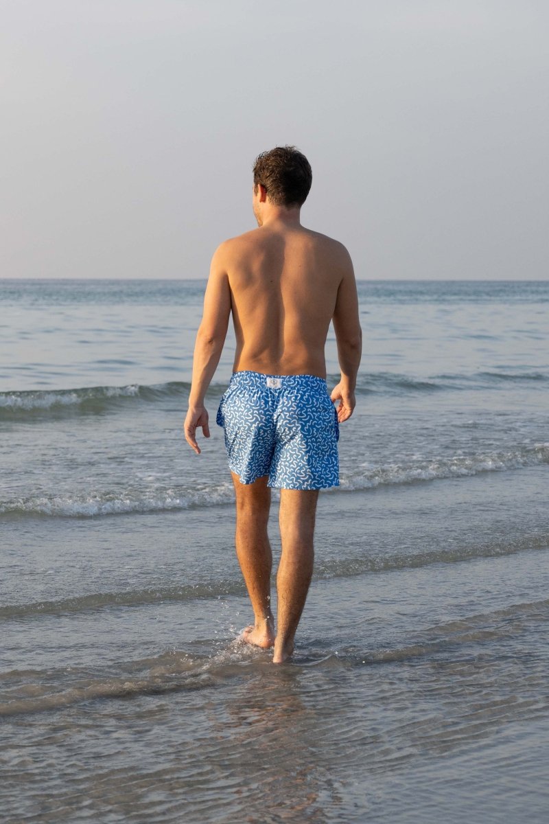 Men Swim Shorts - Ocean Vibes - Badawii UAE