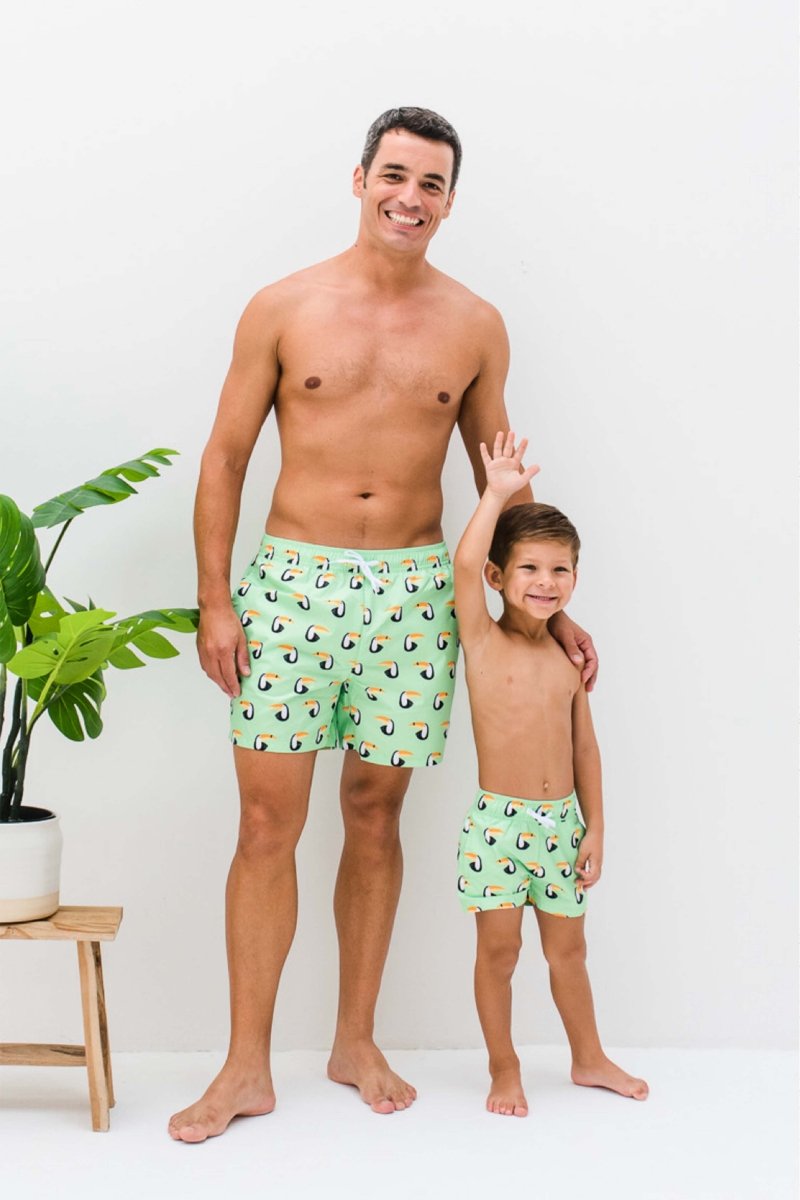 Men Swim Shorts - Toucan Paradise - Badawii UAE