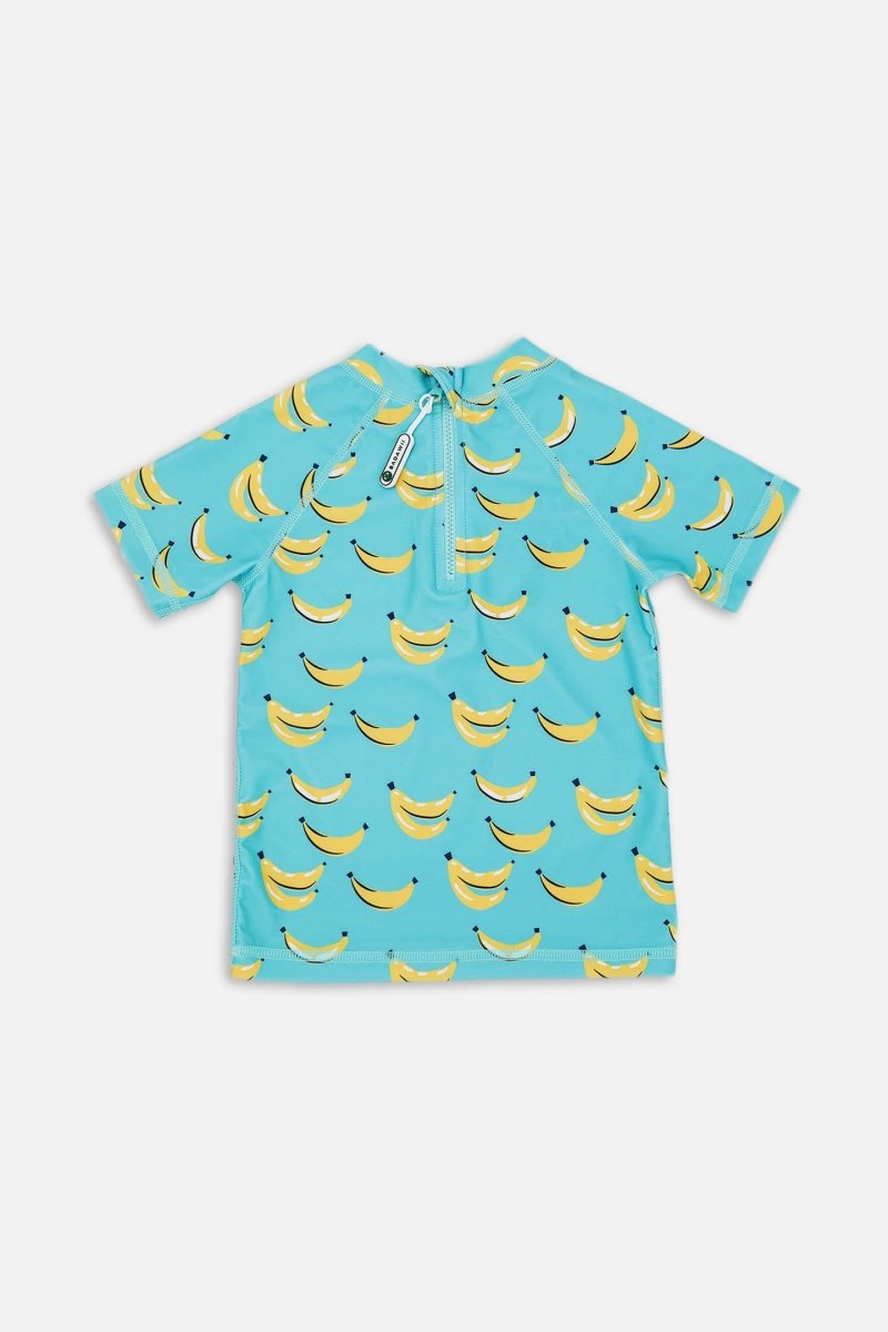 Short sleeve Rashguard - Blue bananas - Badawii Beachwear