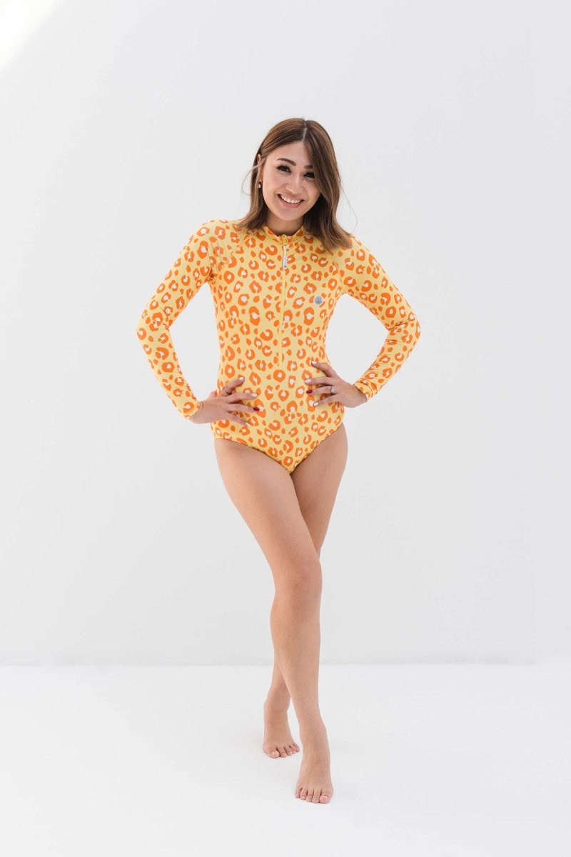 Woman swimsuit - Animal print Yellow - Badawii UAE